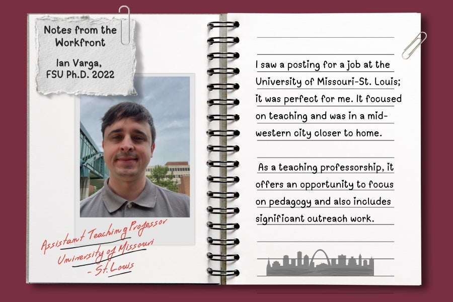 Ian Varga, history alum, Instagram graphic