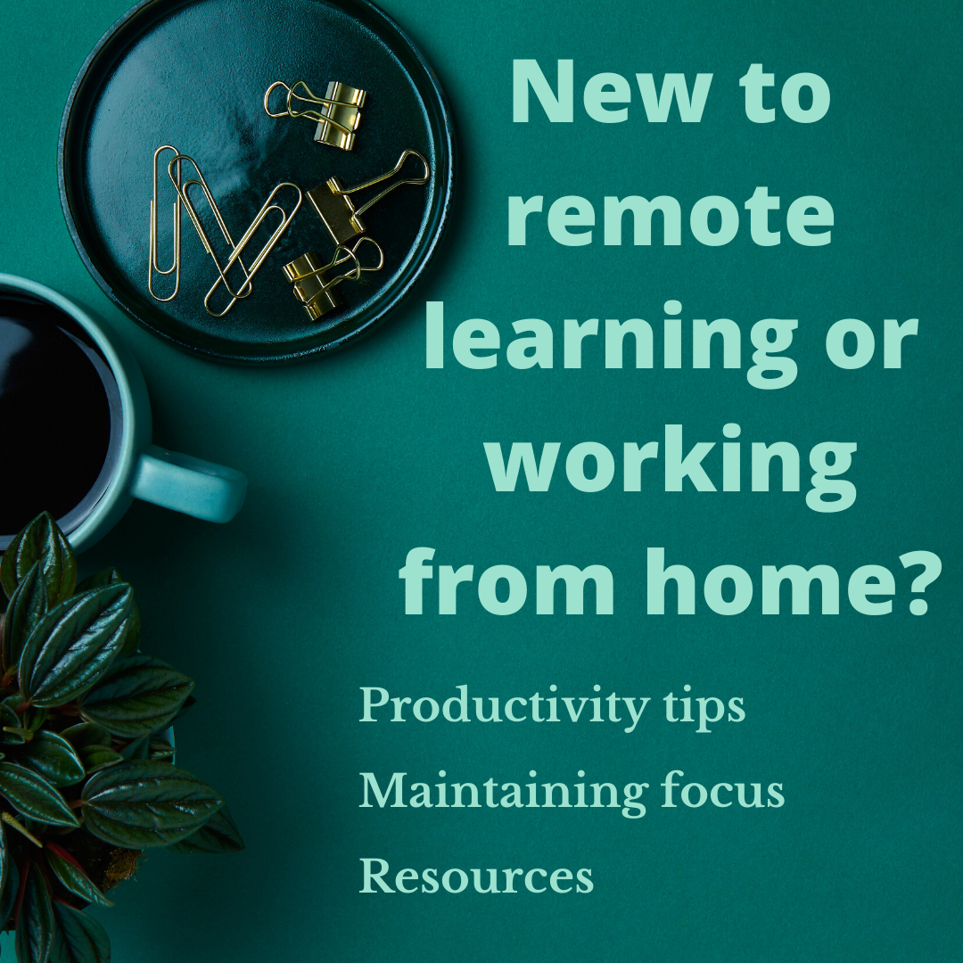 promo text: new to remote learning or working?