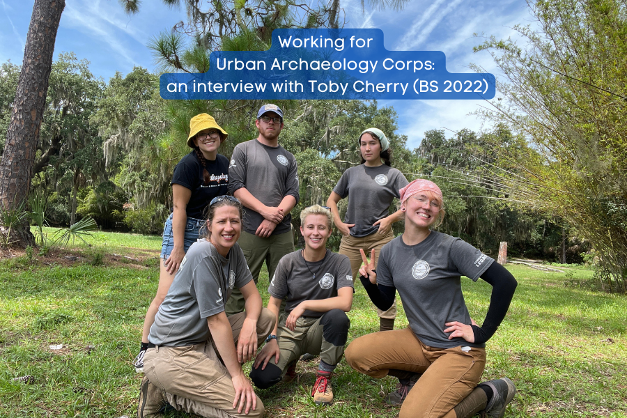 Toby Cherry with other volunteers of Urban Archaeology Corps